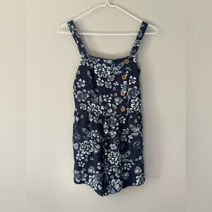 Aeropostale Blue Floral Jumper Small. Sleeveless